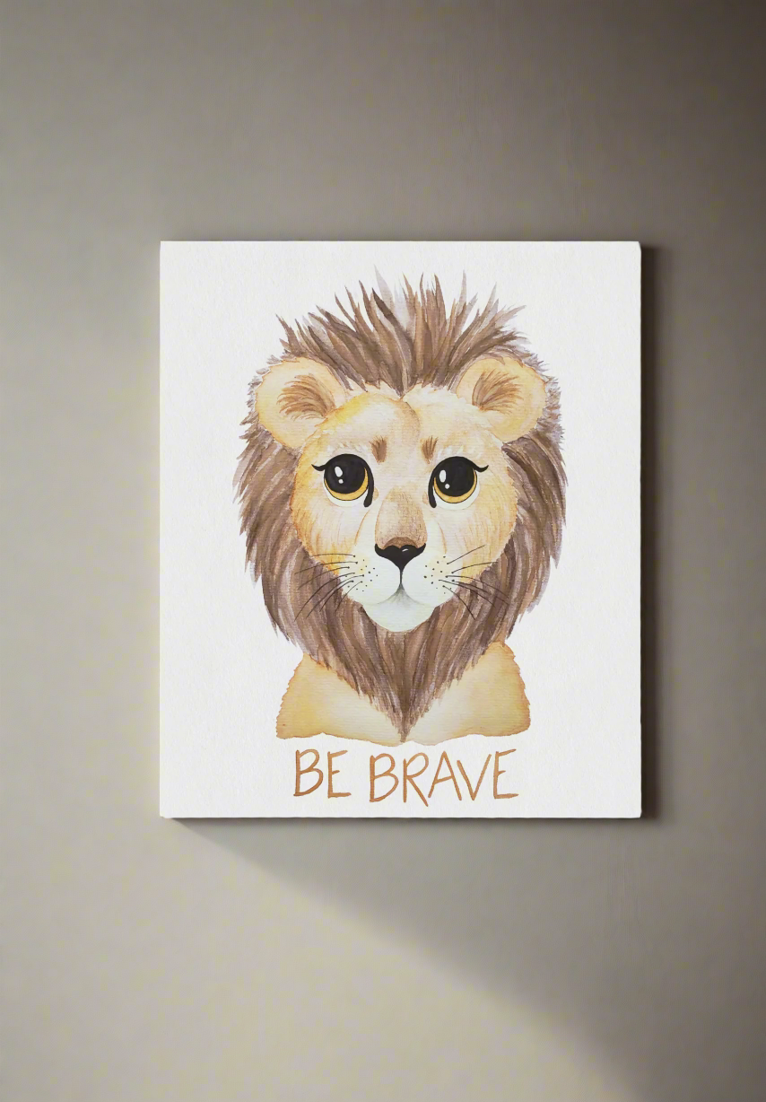 Be Brave Lion Print