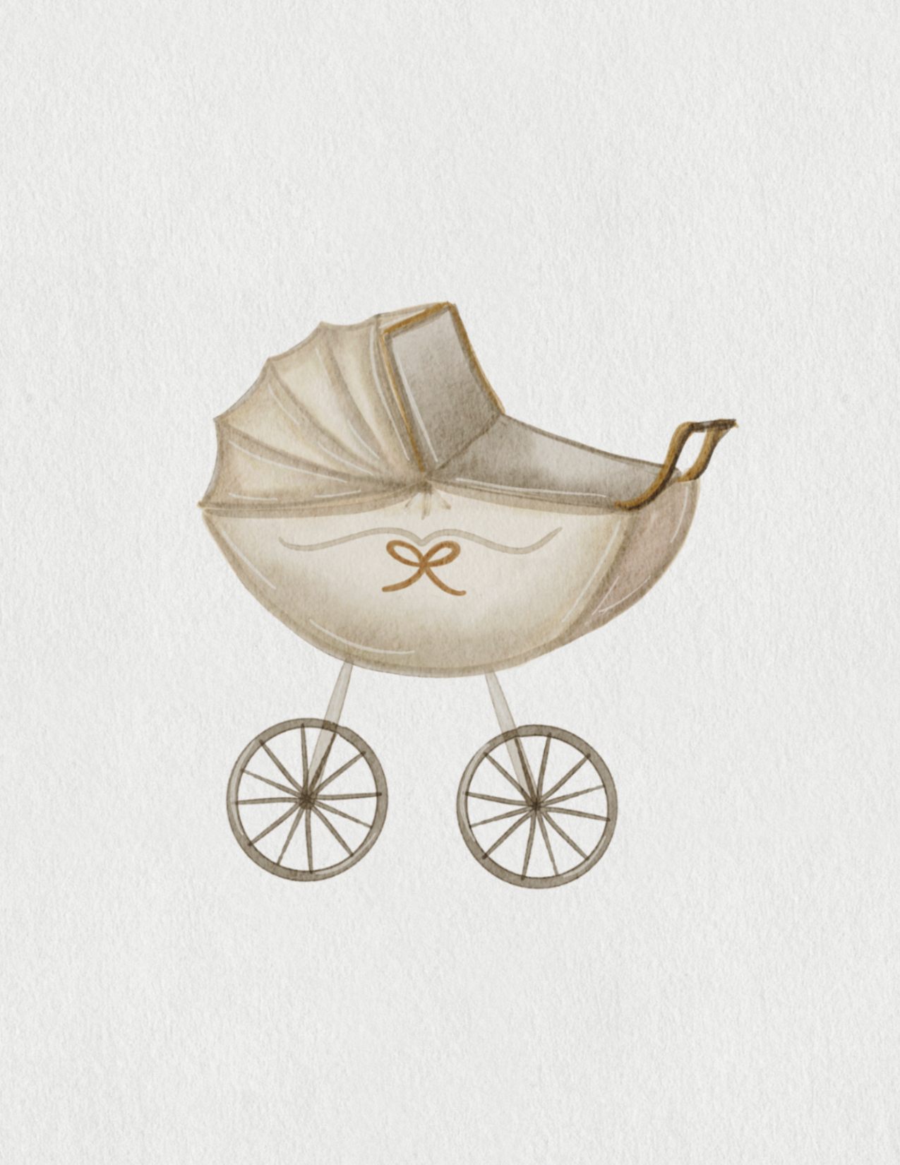 Vintage pram card