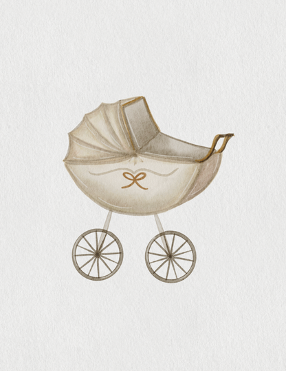 Vintage pram card