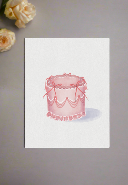 Vintage cake card