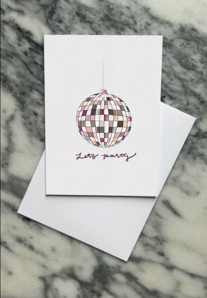 Let’s party disco card