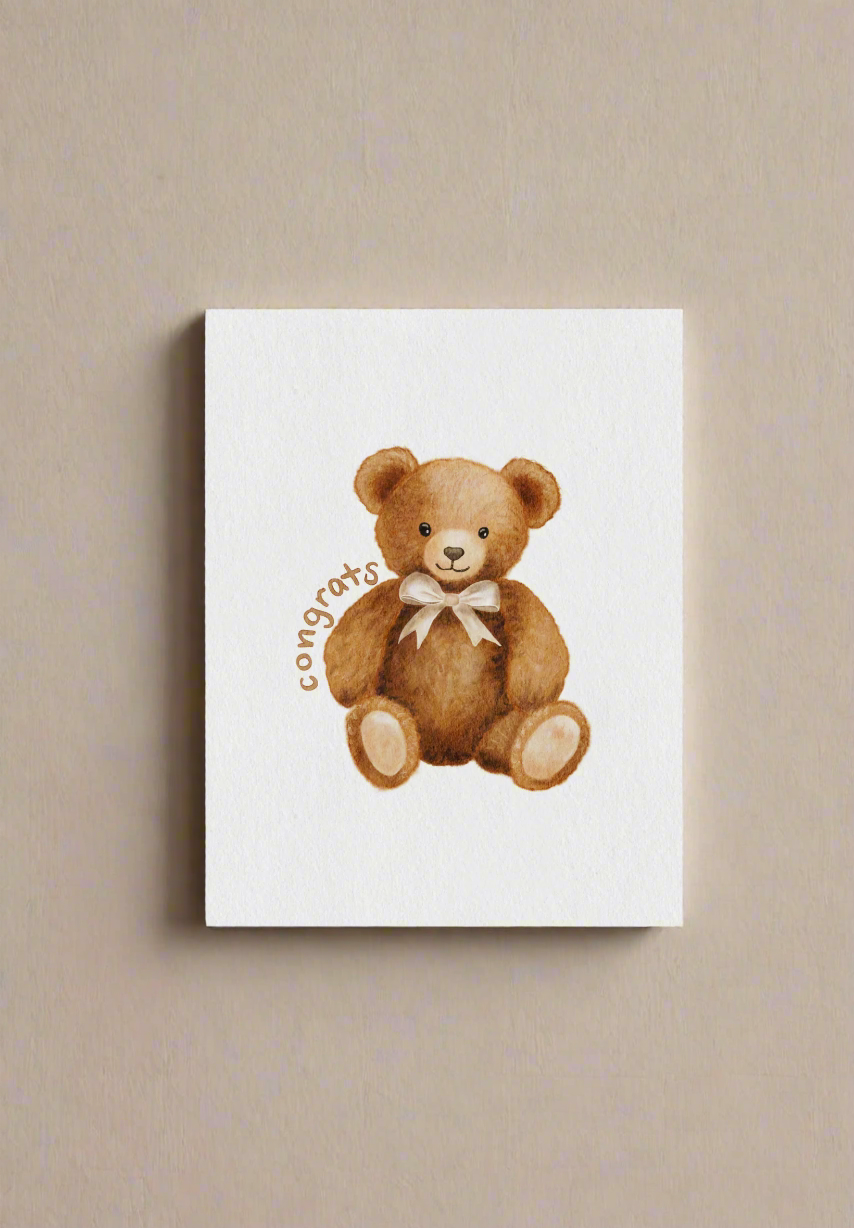 Teddy bear card