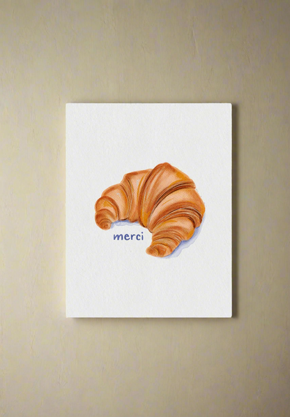 Croissant thank you card