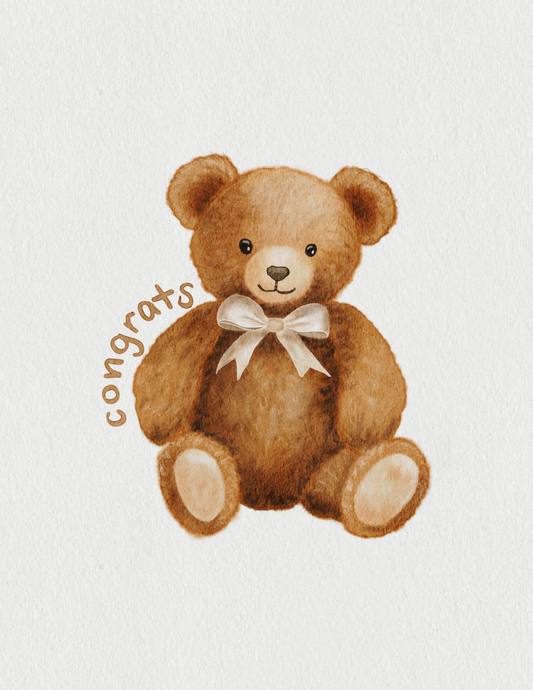 Teddy bear card