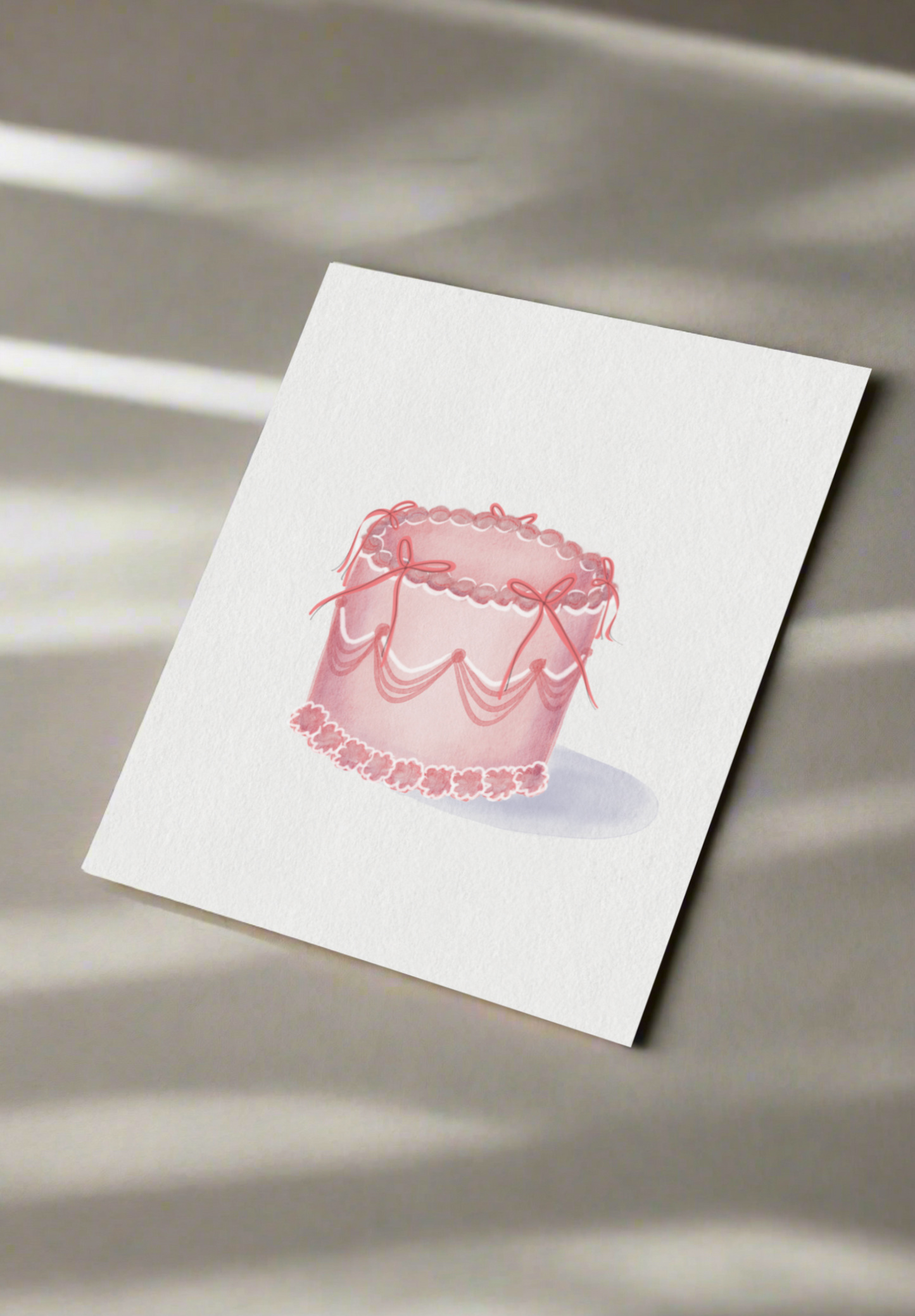 Vintage cake card