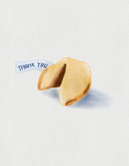 Fortune cookie thank you card