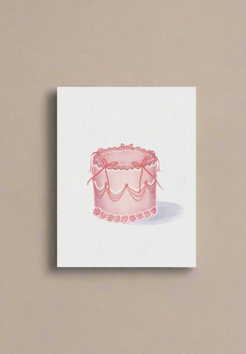 Vintage cake card